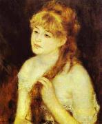 Young Woman Braiding Her Hair Pierre-Auguste Renoir